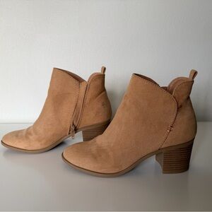 Pink Lily Camel Ankle Booties